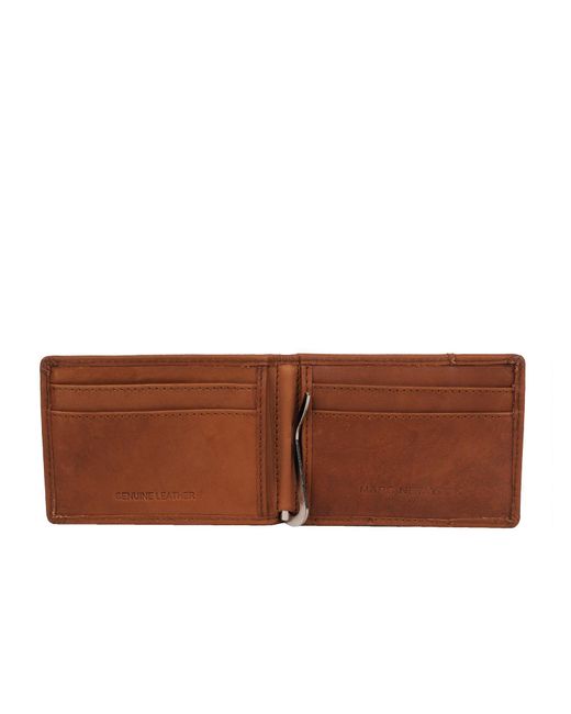 Wilsons Leather Rfid Oil Pull Up Wide Front Pocket Leather Wallet in Tan (Brown) for Men - Lyst