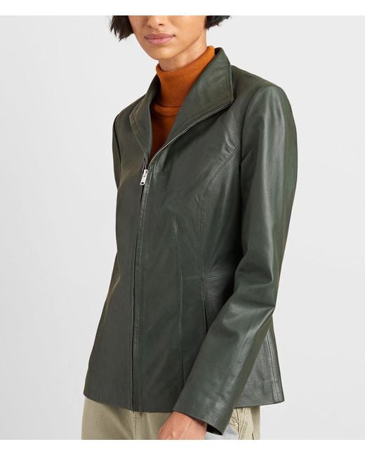 Caitlin scuba online leather jacket
