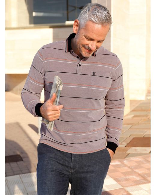 Hajo Langarm-Poloshirt in Gray für Herren