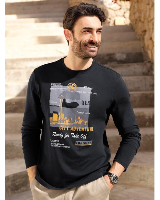 Catamaran Langarmshirt in Black für Herren
