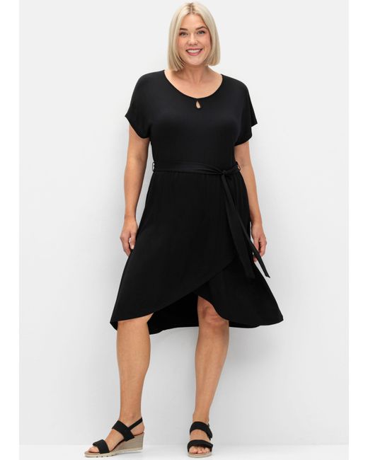 Sheego Black Jerseykleid