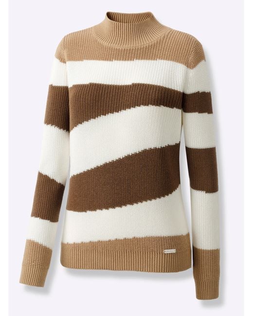 WITT Brown Stehkragenpullover