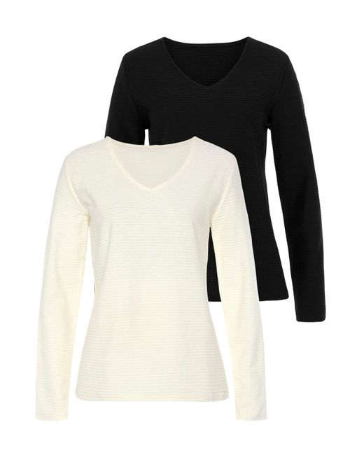 Lascana Black Langarmshirt