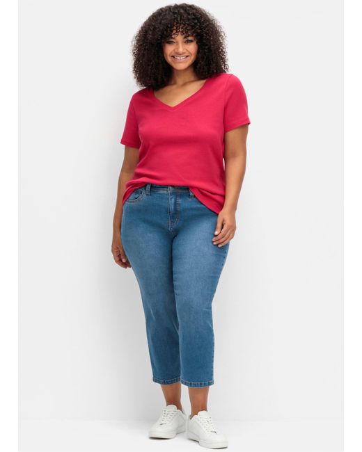 Sheego Red 7/8-Jeans