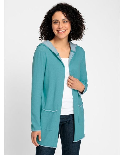 WITT Blue Longstrickjacke