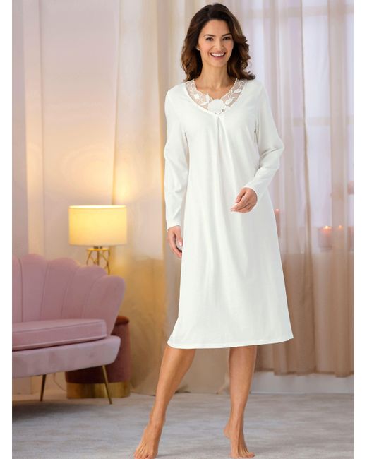 wäschepur Nachthemd - Länge ca. 110 cm in Weiß | Lyst DE