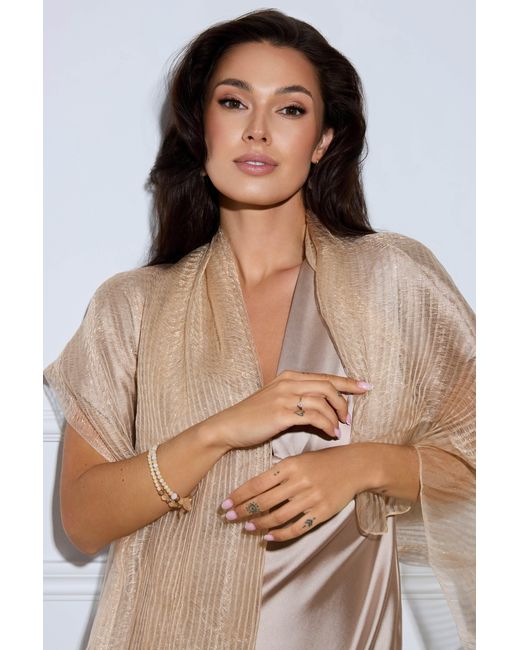 Saachi Pink Sheer Social Wrap Scarf