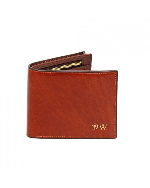 DAVID WEJ Red Billfold Wallet for men