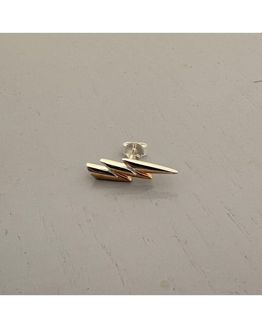 True Rocks Metallic Lightning Bolt Stud Earring