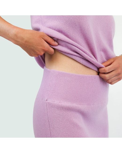 Zenzee Purple Cashmere Midi Knit Skirt
