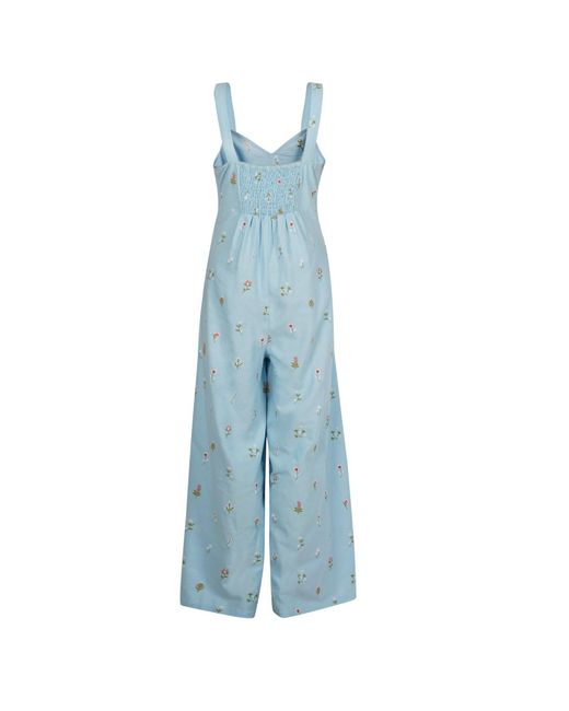 Em & Shi Blue Vintage Oceanarium Jumpsuit