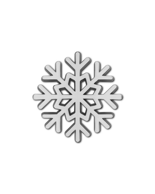 Make Heads Turn White Metal Pin Snowflake