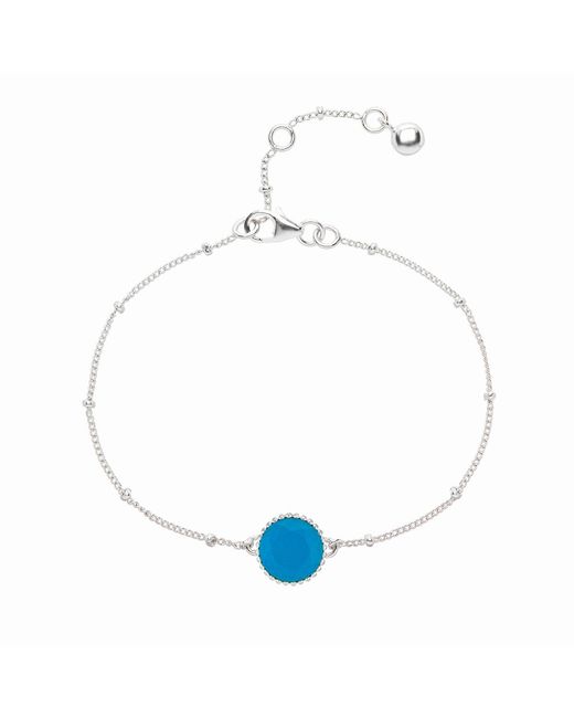 Auree Jewellery Multicolor Barcelona Silver December Birthstone Bracelet Turquoise
