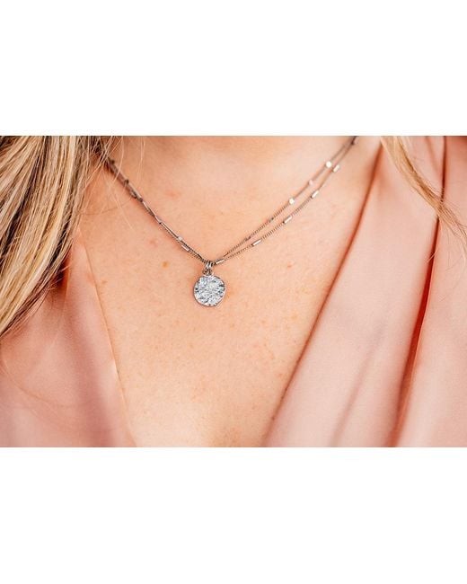 Loni Paul Jewelry Metallic Delicate Hammered Coin Necklace