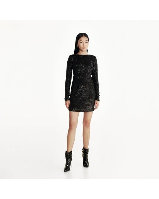 Lita Couture Black Sequin Mini Dress