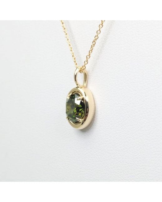 Rahul's Jewels Metallic 1.11 Carat Genuine Diamond Oval Solstice Pendant