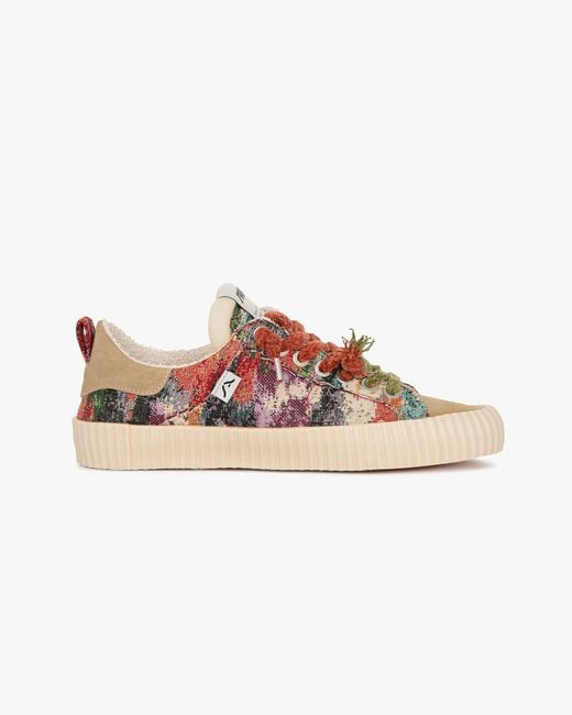 Springa | Unique Vulcanized Sneakers Italian Handmade Pink Wavy Towel Sneakers for men