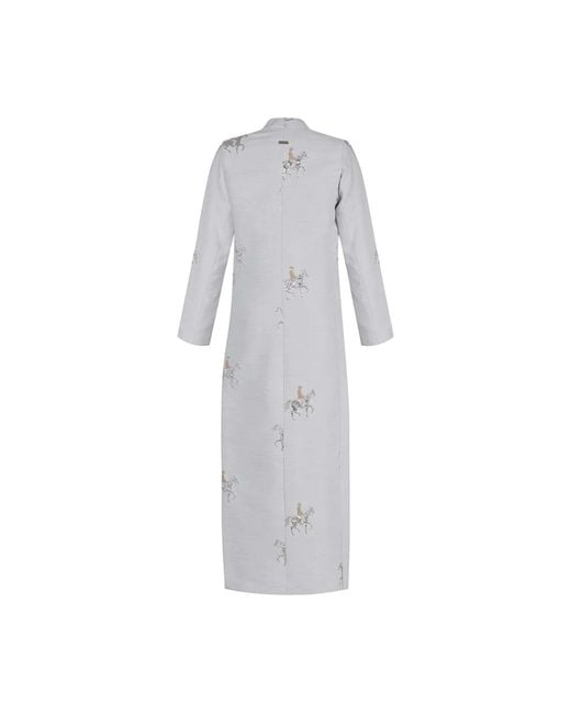Roqaia Fashion House Gray Horse Kaftan