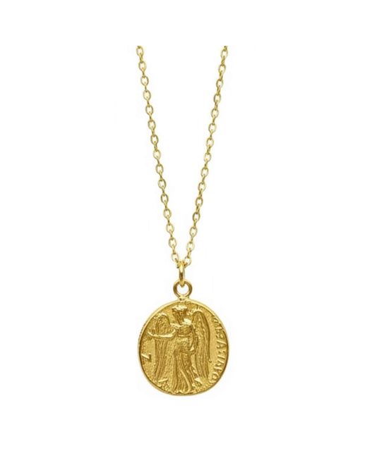 Silver & Elegant Co. Metallic Ancient Hellenic Reversible Coin Pendant Necklace