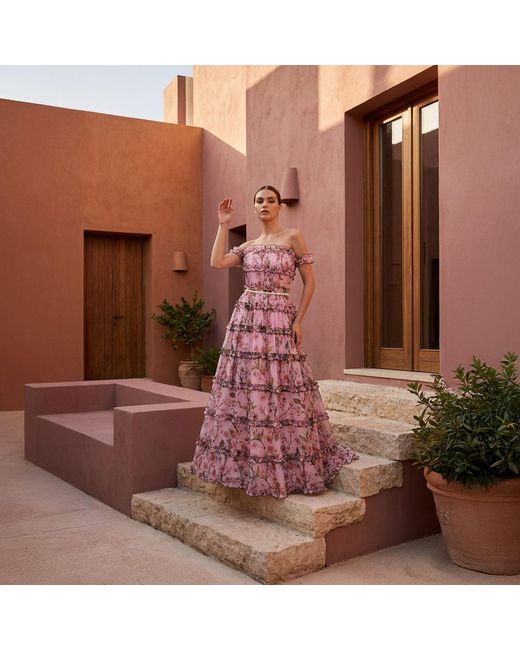 Nur Karaata Pink Sea Mist Dress