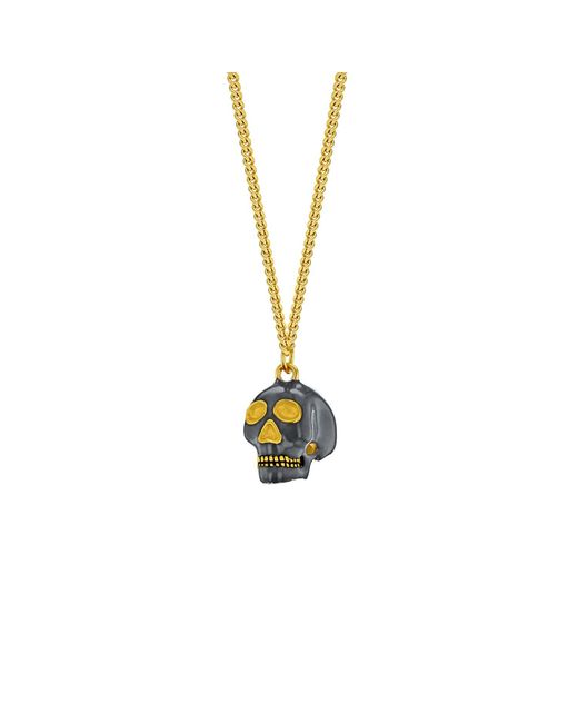 True Rocks Metallic 2 Tone Gun Metal & 18kt Gold-plated Small Pill Pendant