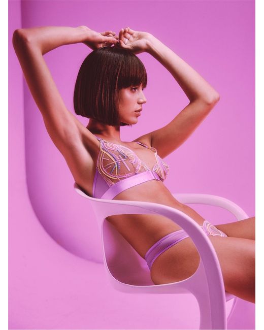 Somewhere Never Pink Miami Nice Triangle Bralette