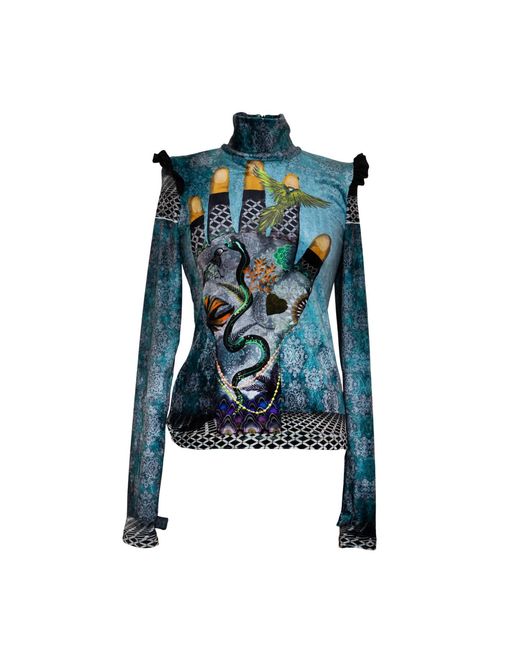 ARTISTA Blue Fortune Hide Top