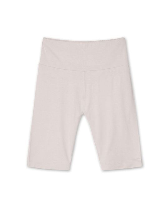 On/Off Essentials White Neutrals Bamboo Biker Shorts