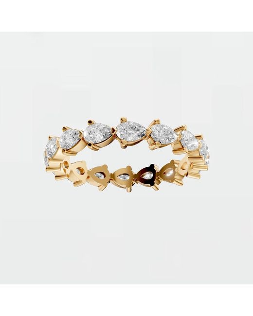 Aya Fine Jewelry Metallic Pear Lab Diamond Eternity Band Ring