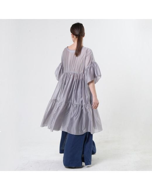 Metamorph Blue Oversize Sheer Tunic