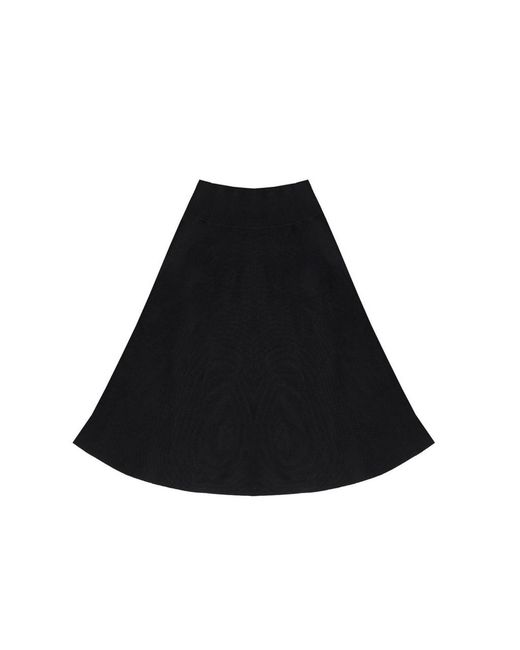 Rave on Trend Black Knit Circle Skirt Regular