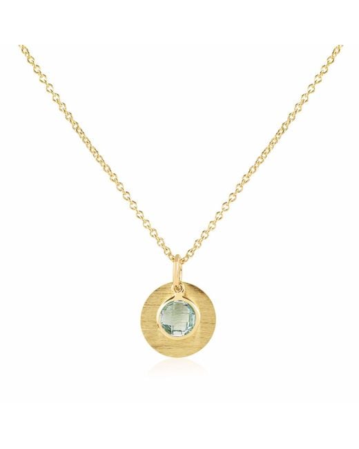 Auree Jewellery Metallic Bali 9Ct March Birthstone Necklace Topaz
