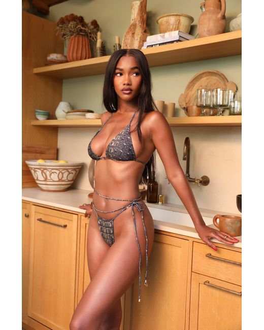 Animal Black Amazon Reversible Bikini Top