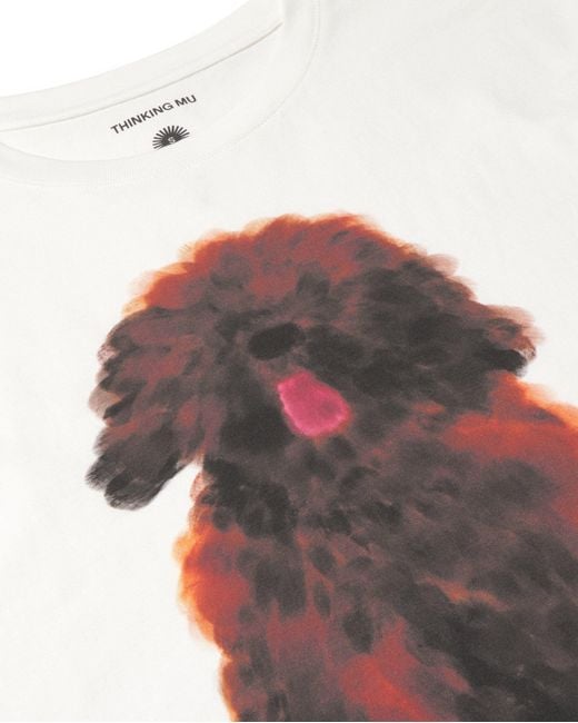 Thinking Mu White Pet Portrait Lucia T-Shirt