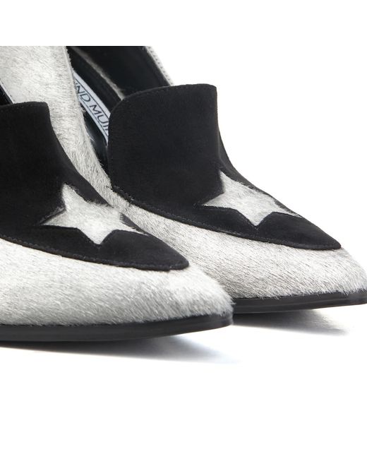 Rosamund Muir London Black Maria Calf Hair & Star Loafers