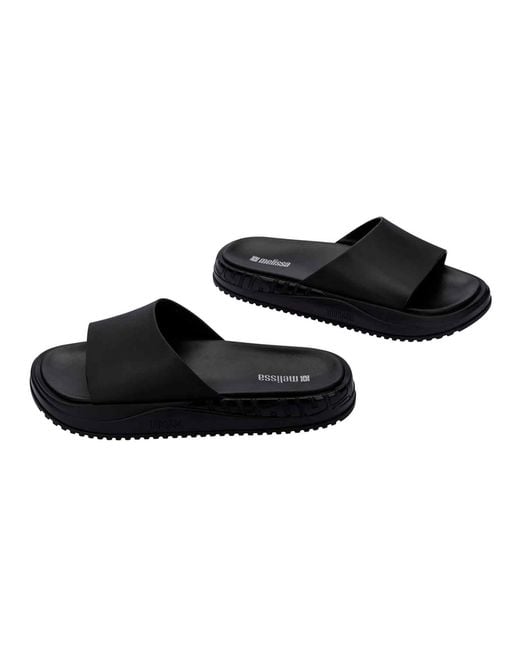 Melissa Black Beach Slide Bold