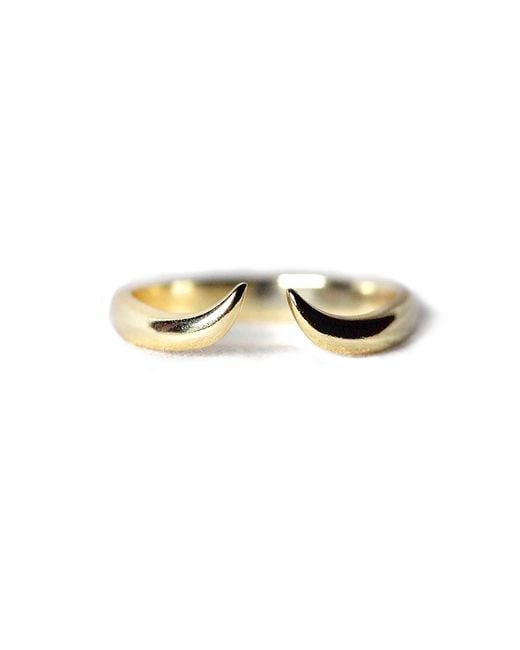 VicStoneNYC Fine Jewelry Metallic Horn Cuff Solid Ring
