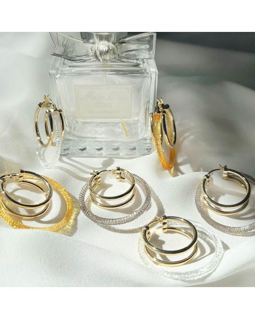 Gold & Honey Metallic Multi Hoop Earrings