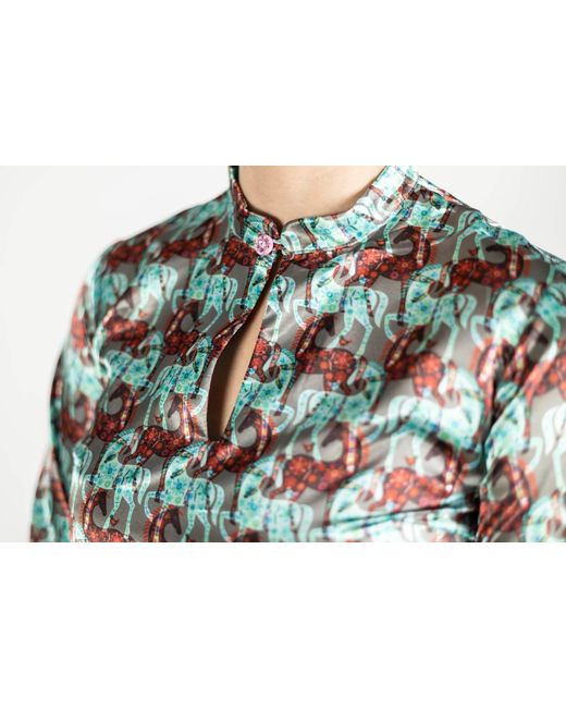 FORZA CAVALLO Green Happy Arab Satin Pajamas
