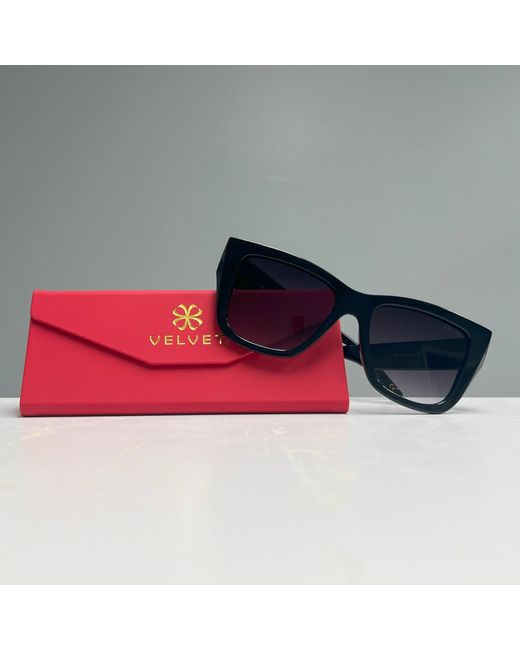 Velvet Eyewear Brown Square Sunglass Style