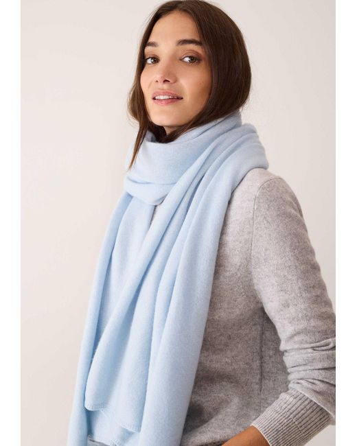 Loop Cashmere Blue Cashmere Lofty Blanket Scarf