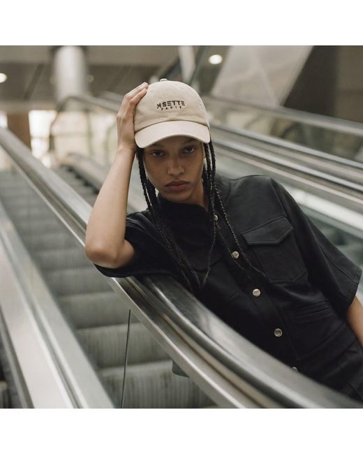 M Sette Paris Natural Neutrals Signature Embroidered Cap
