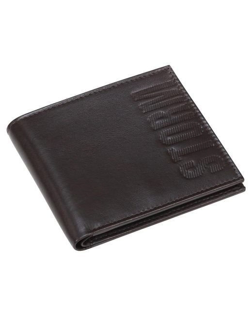 Storm Black Plutus Leather Embossed Wallet for men