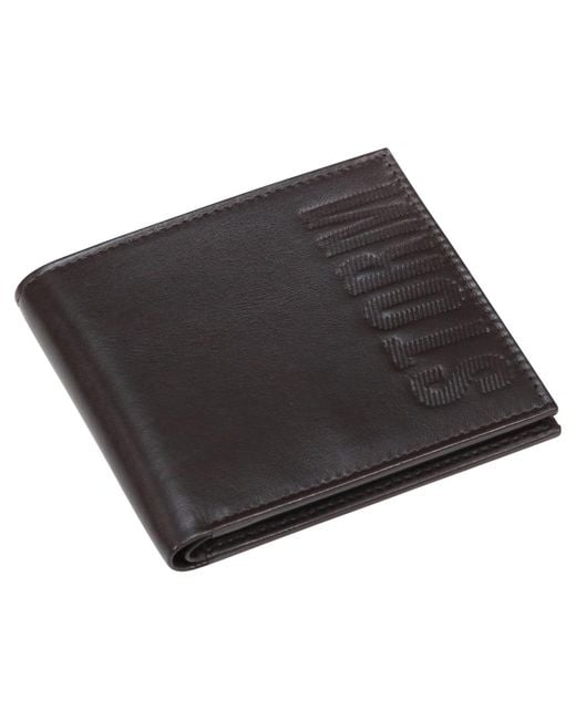 Storm Black Plutus Leather Embossed Wallet for men