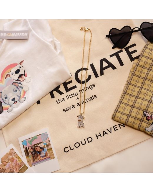 Cloud Haven Metallic Mini Cz Pit Bull Pendant Necklace