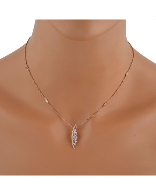 Artisan White Rose Diamond Baguette Curve Pendant Necklace