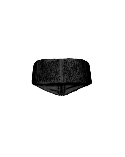 No'design Black Zip-Up Teddy Corset