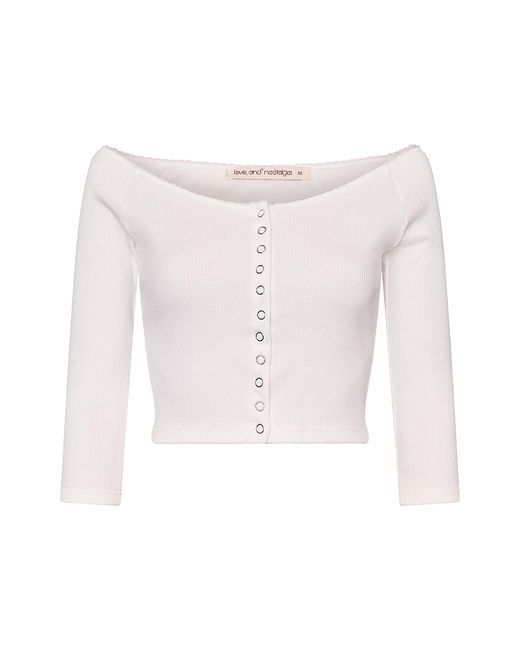 Love and Nostalgia White Sugar Baby Rib Top