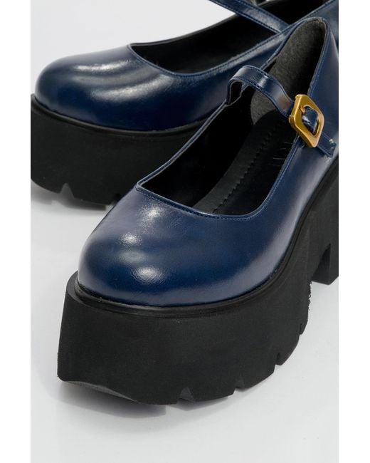 Prologue Shoes Blue Linley Platform Loafer