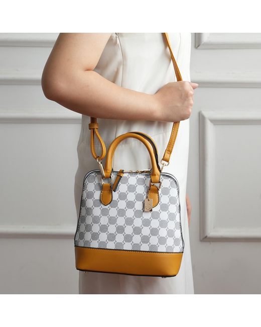 Mkf Collection - J'omor Metallic Marjorie Circular Print Satchel Bag